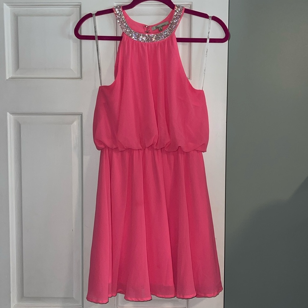 The Clothing Company Pink studded halter dress